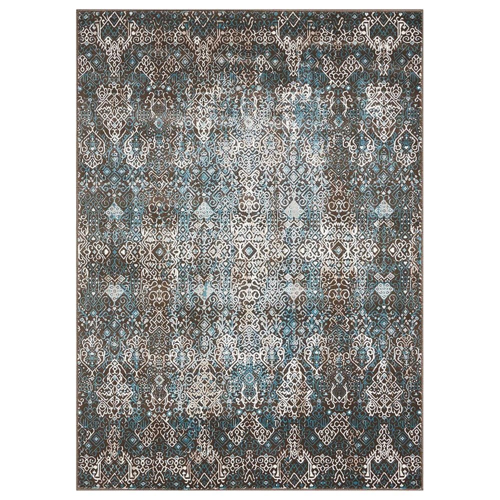 Nourison Karma 7"10" x 10"6" Blue Area Rug, , large