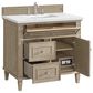 James Martin Vanities Lorelai 36" Single Vanity in Whitewashed Oak with 3 cm White Zeus Quartz Top, , large