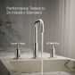 Kohler Purist Widespread Bathroom Sink Faucet with Cross Handles and High Gooseneck Spout in Vibrant Polished Nickel, , large