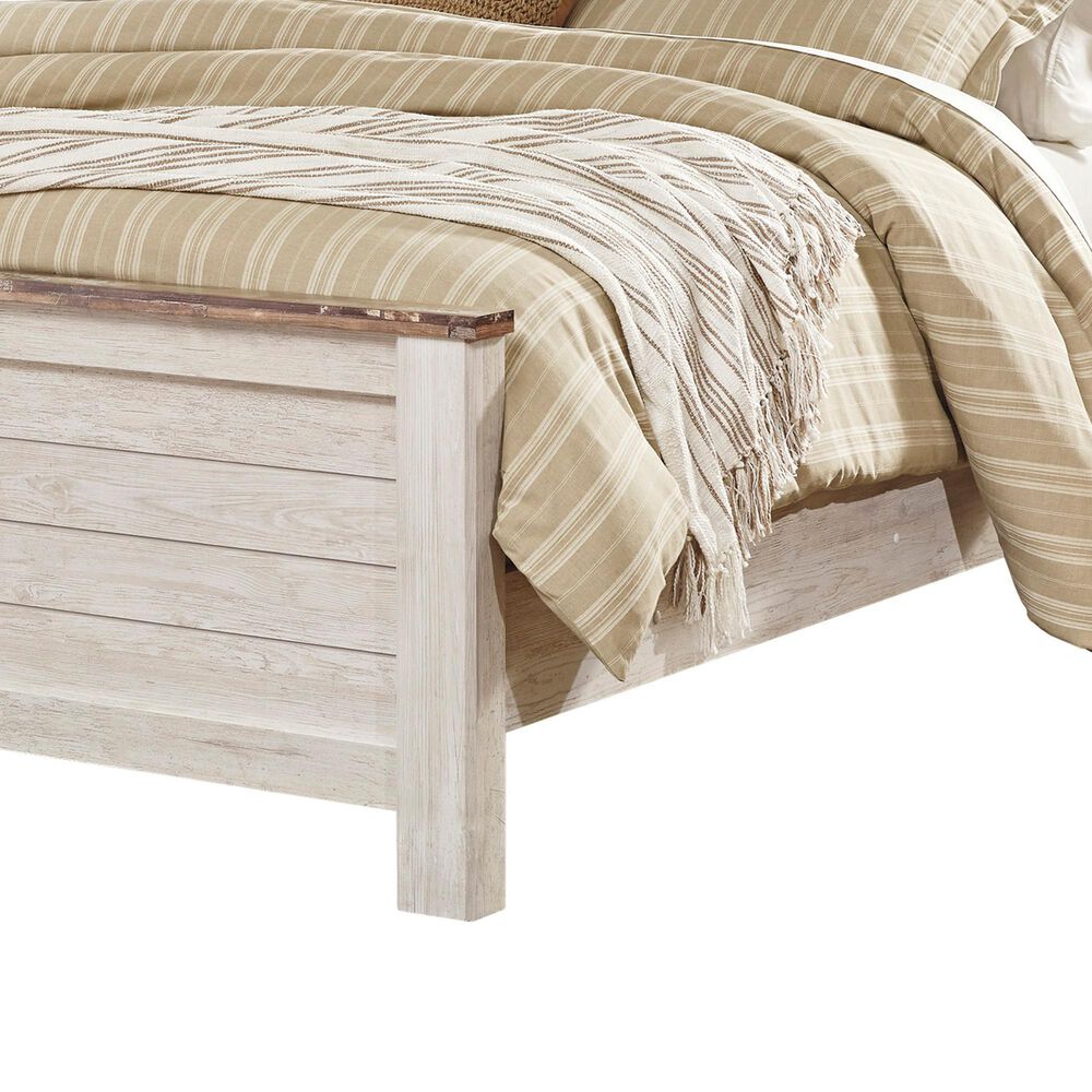 Signature Design by Ashley Willowton King Panel Bed in Whitewash, , large