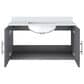 Lexora Home Geneva 36" Single Bathroom Vanity in Dark Grey with 2 cm White Quartz Top and Rectangular Sink, , large