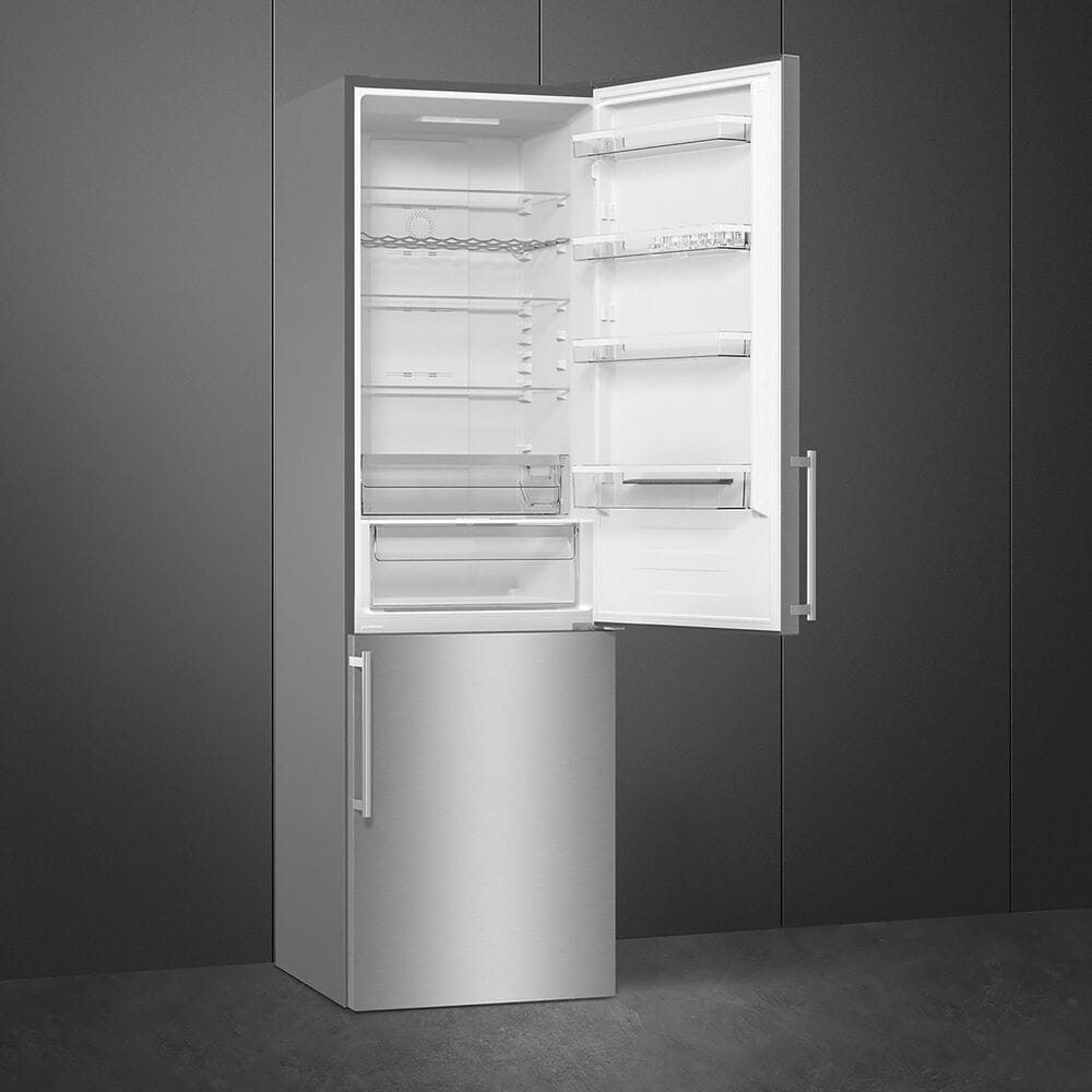 SMEG 12.47 Cu. Ft. Freestanding Bottom Mount Refrigerator in Stainless Steel, , large