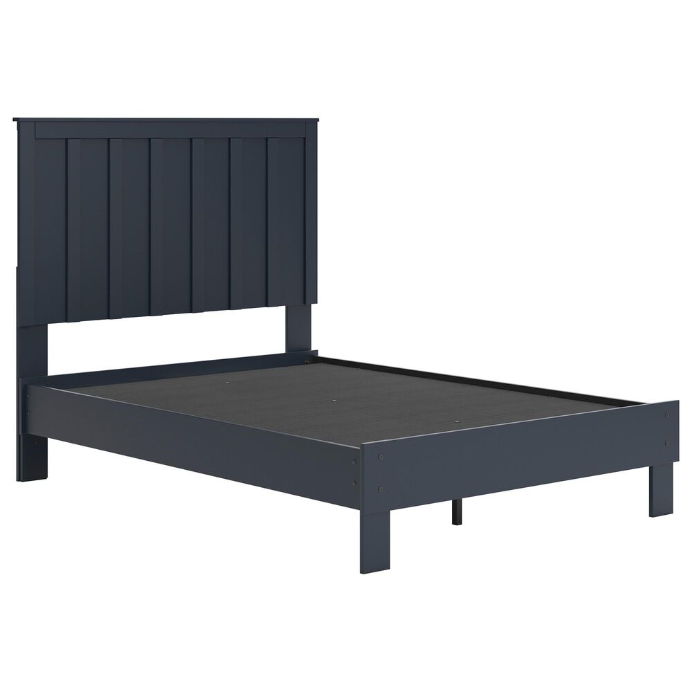 Ashley Simmenfort Full Platform Bed in Navy Blue, , large