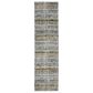 Oriental Weavers Atlas Stripe 747B 2"6" x 12" Blue Runner, , large