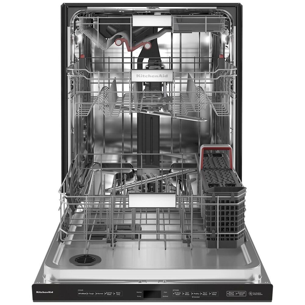KitchenAid 24&quot; Built-In Pocket Handle Dishwasher with FreeFlex 3rd Rack and LED Interior Light in Black Stainless Steel, , large
