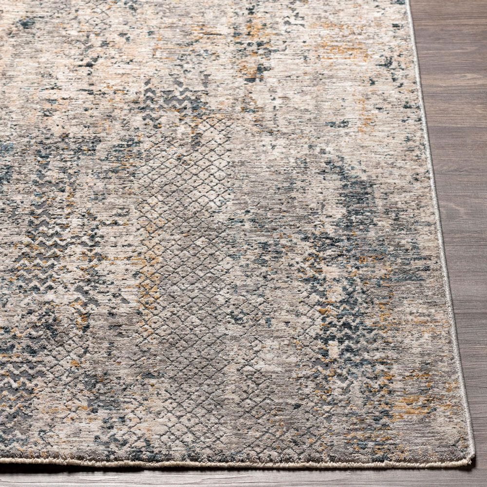 Surya Cardiff CDF-2302 Light Gray, Charcoal, Light Beige, Tan and Dark Blue 10&#39; x 13&#39;11&quot; Area Rug, , large
