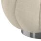 Emerald Home Furnishings Lily Pumpkin Swivel Chair in White Boucle, , large