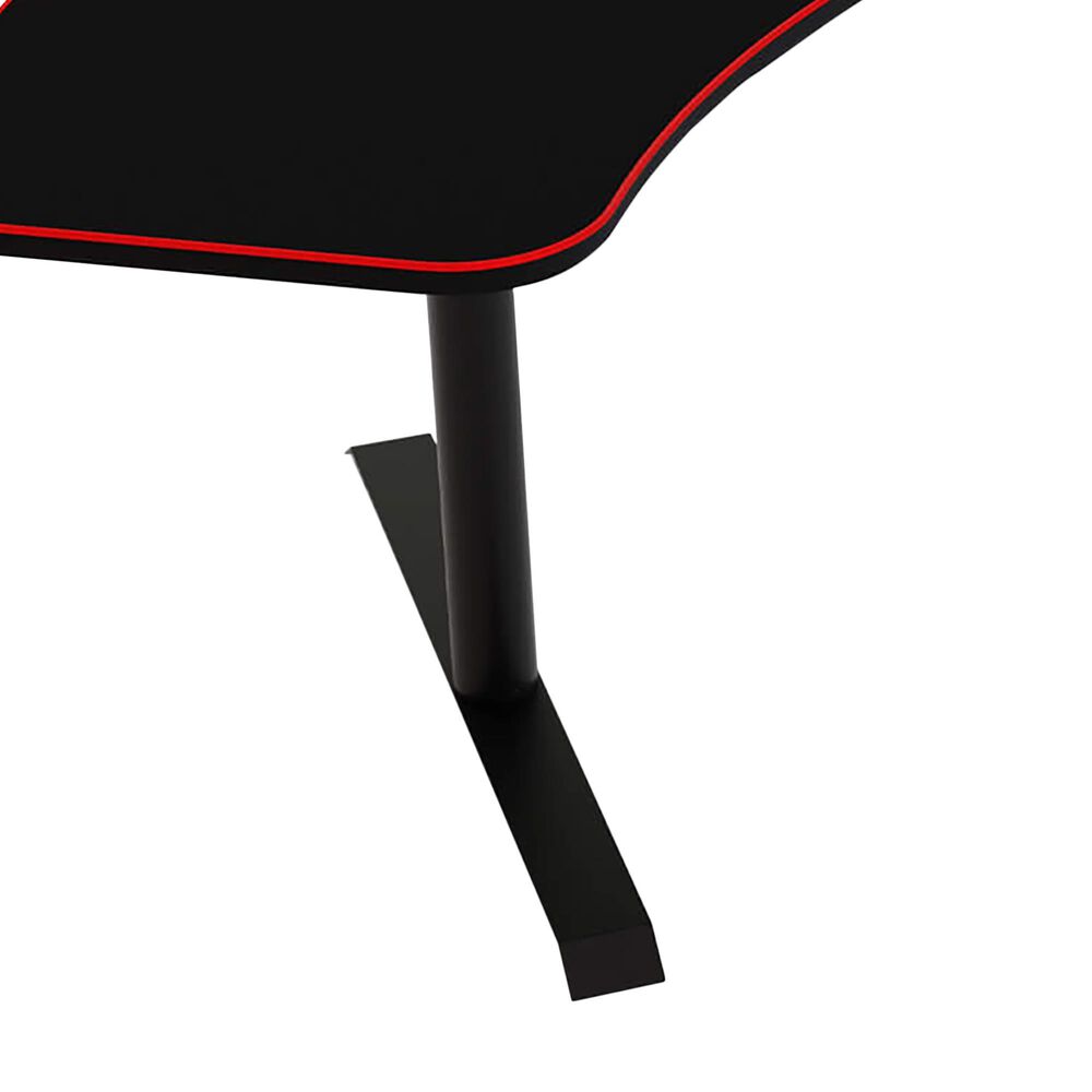 Arozzi Arena Angelo Gaming Desk in Black and Red &#40;Box 1 of 2&#41;, , large