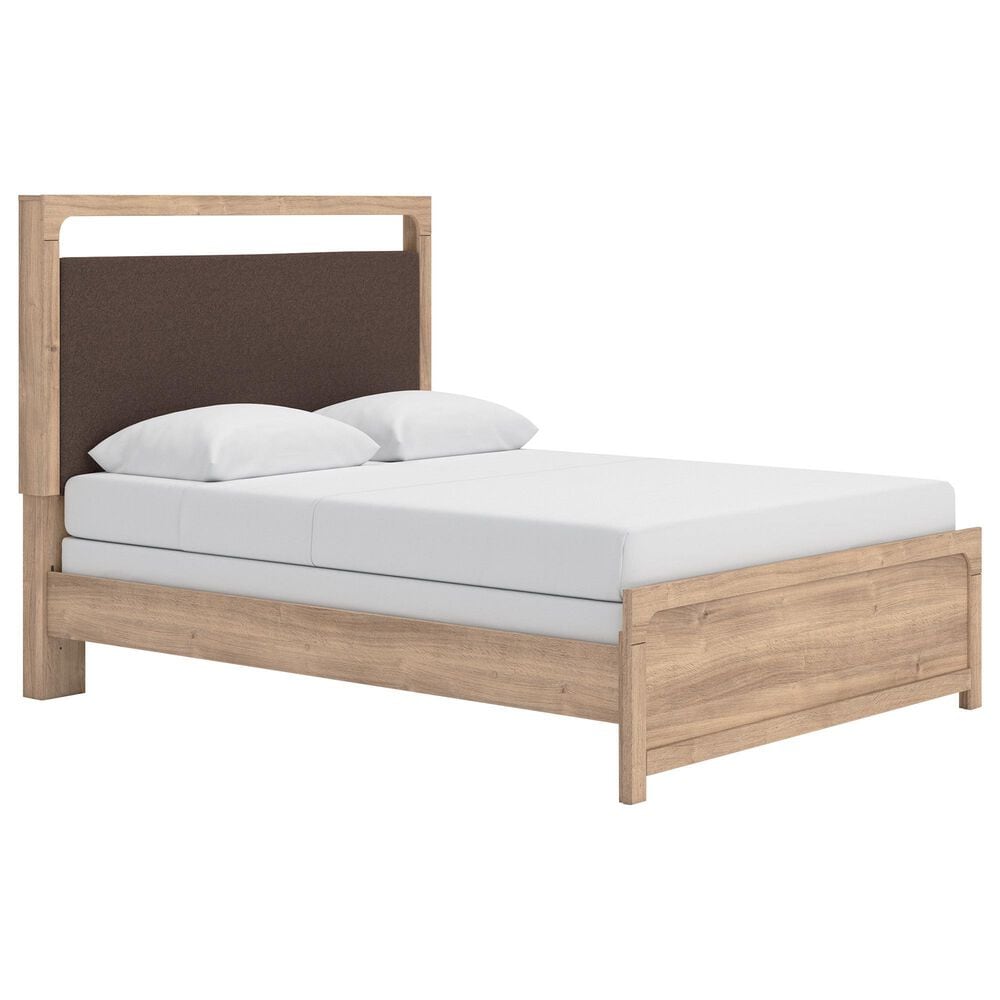 Ashley Kinlanni Queen Upholstered Panel Bed in Tan, , large