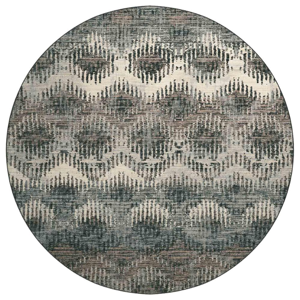 Dalyn Rug Company Brisbane BR9 8" Round Midnight Area Rug, , large