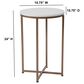 Flash Furniture Hampstead End Table in White with Matte Gold Finish, , large