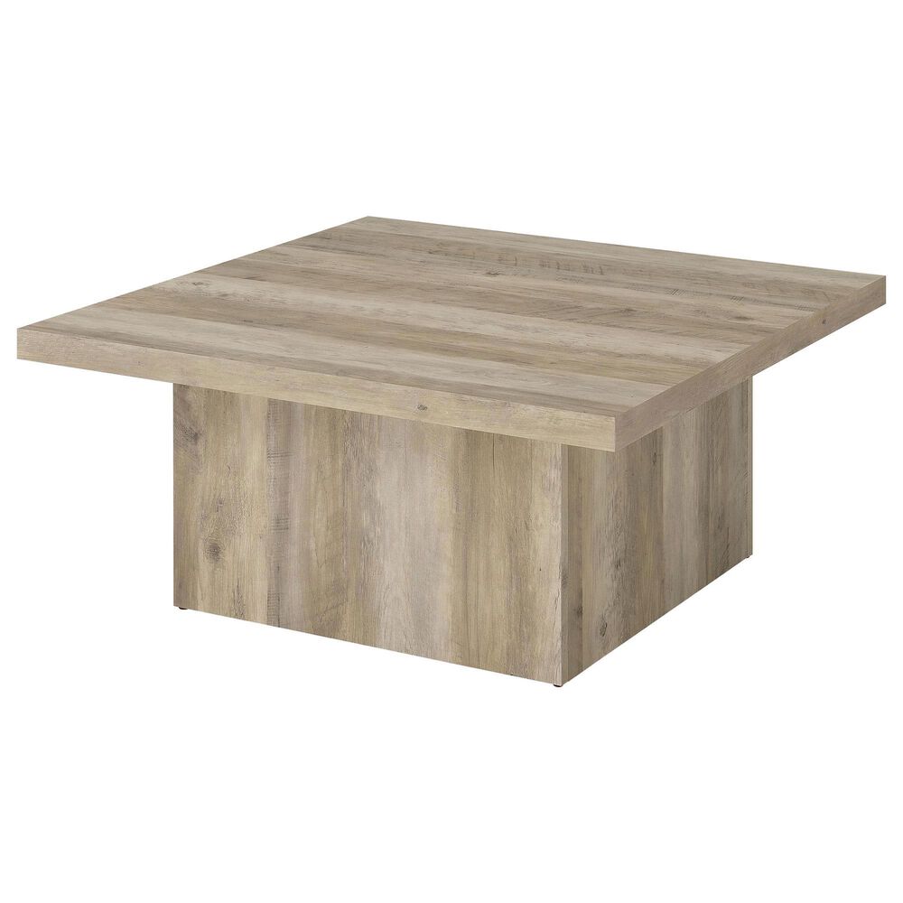 Pacific Landing Devar Square Coffee Table in Distressed Pine, , large
