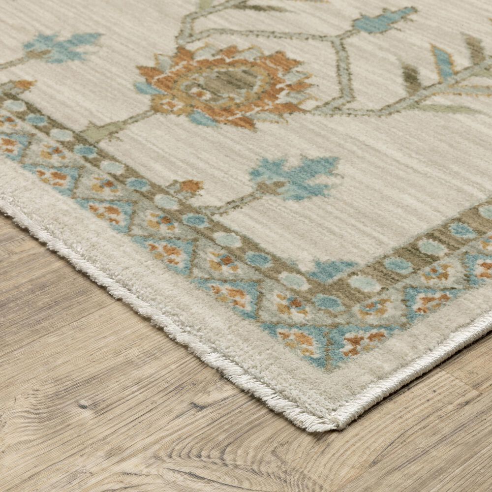 Oriental Weavers Maeve Beige and Rust 7&#39;10&quot; x 10&#39;10&quot; Area Rug, , large