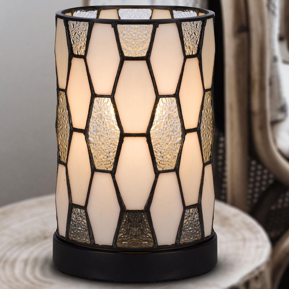 Cal Lighting 9" Tiffany Accent Lamp in Black, , large
