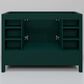Lexora Home Jacques 48" Single Bathroom Vanity in Green with 2 cm White Cultured Marble Top and Rectangular Sink, , large
