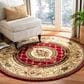 Safavieh Lyndhurst LNH223 8" Round Red and Ivory Area Rug, , large