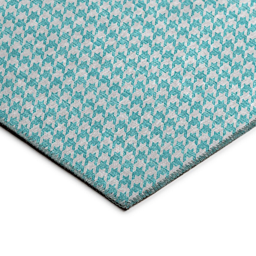 Dalyn Rug Company Hinton 2&#39;3&quot; x 12&#39; Aqua Indoor/Outdoor Runner, , large