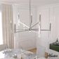 Hunter Sunjai 9-Light Chandelier in Brushed Nickel, , large