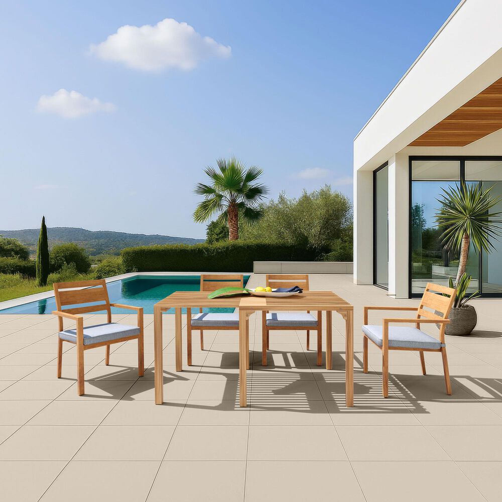 Zuo Modern Riviera Extendable Dining Table in Natural - Table Only, , large