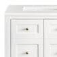 James Martin Vanities Breckenridge 30" Single Bathroom Vanity in Bright White with 3 cm White Zeus Quartz Top and Rectangular Sink, , large