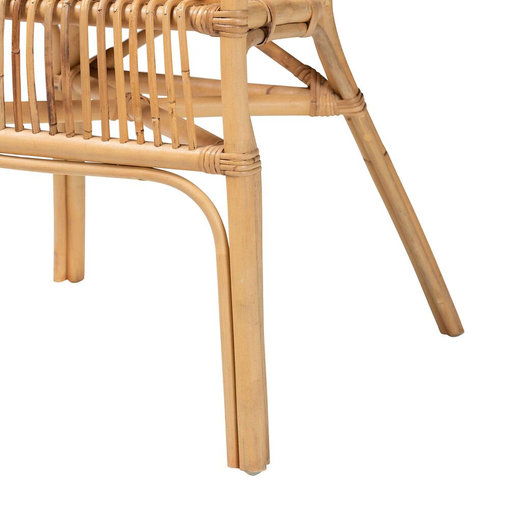 Baxton Studio Murai Arm Chair in Natural Brown, , large