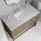 James Martin Vanities Emmeline 48" Single Vanity in Pebble Oak with 3 cm Arctic Fall Solid Surface Top, , large