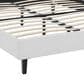 Modway Linnea Faux Leather Queen Platform Bed in White, , large