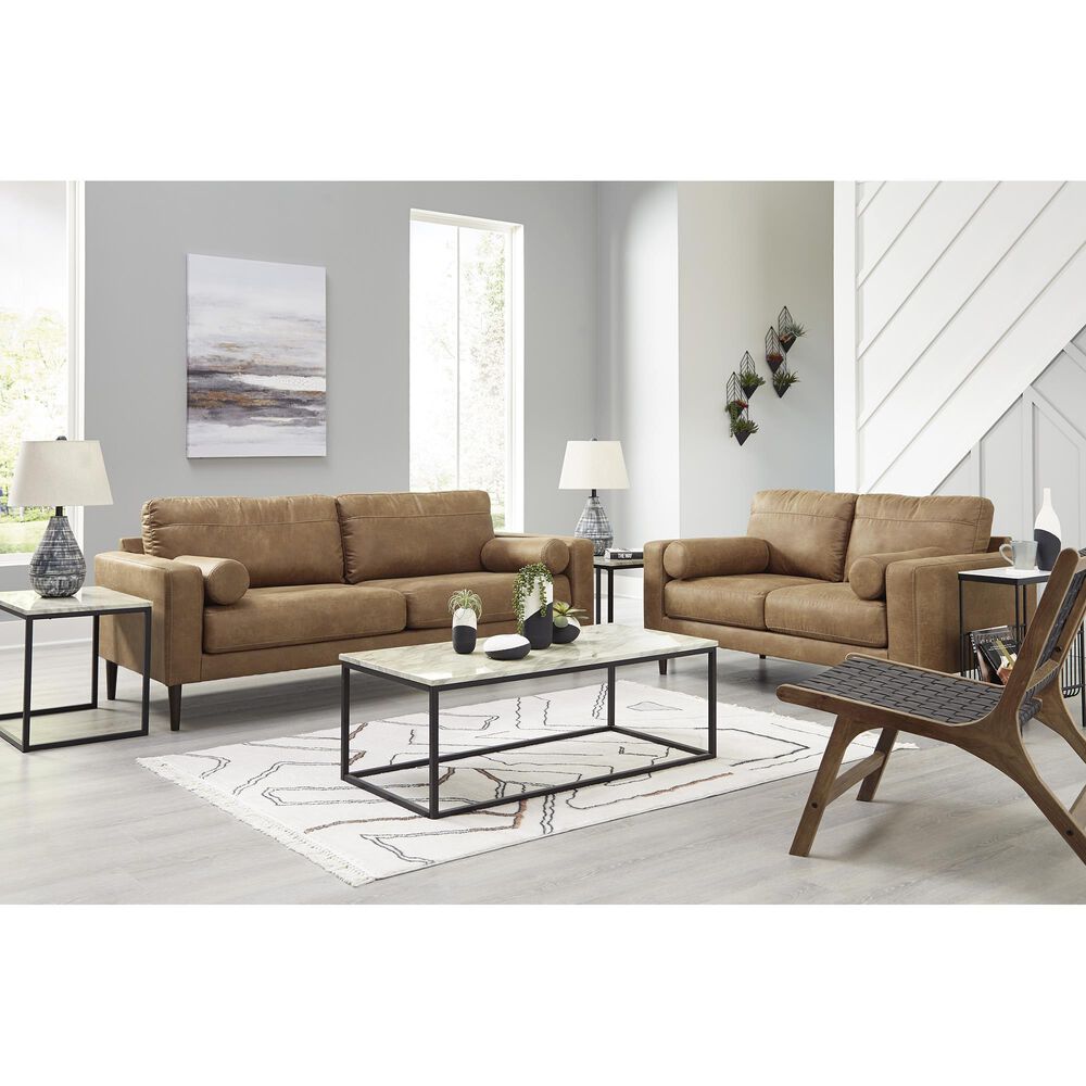 Ashley Telora Stationary Sofa in Caramel, , large