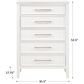 New Heritage Design Andover 5 Drawer Chest in White, , large