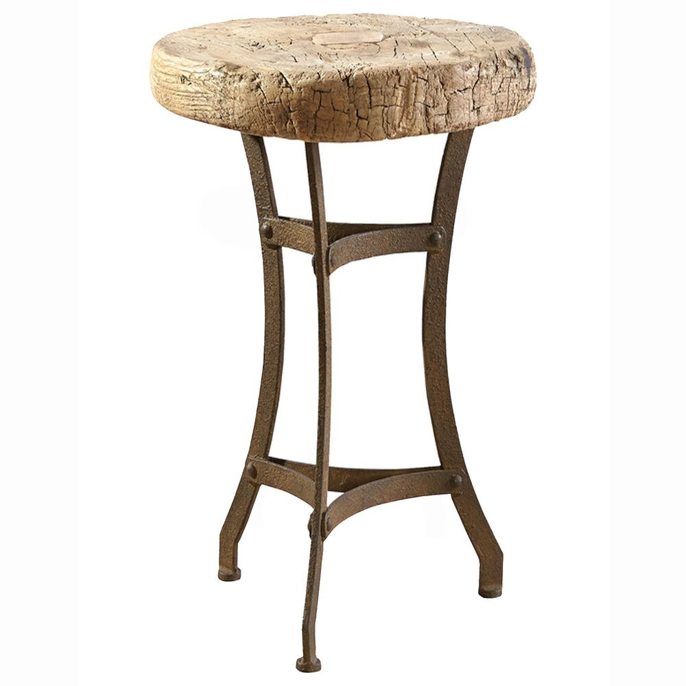 Timeless Designs Reclaimed Tripot Table in Brown, , large