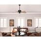Hunter Shady Grove 52" LED Indoor Ceiling Fan with Light in Matte Black with Golden Maple Blades, , large