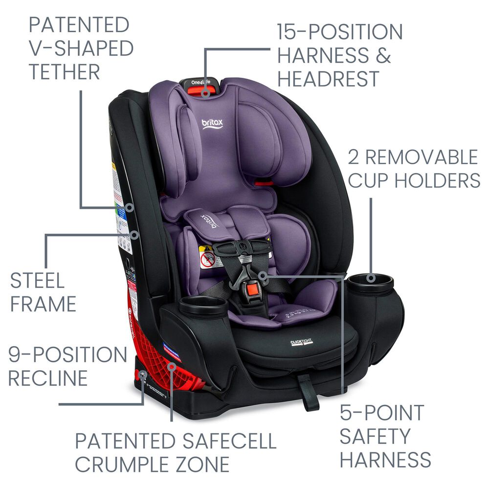 Britax Child Safety One4LIfe Convertible Car Seat in Iris Onyx, , large