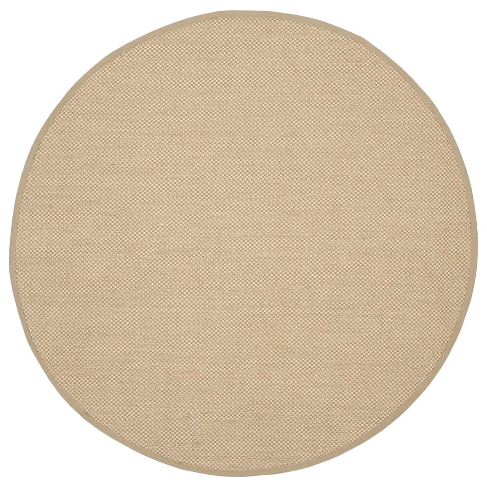 Safavieh Natural Fiber NF141B 10' Round Maize and Linen Area Rug, , large