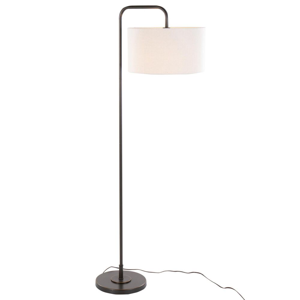 LumiSource Puck 63" Metal Floor Lamp in Oil Rubbed Bronze, , large