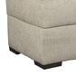 Northwestern Willet Storage Ottoman in Stone, , large