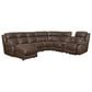 HomeStretch 6-Piece Power Reclining Sectional in Rubix Brown, , large