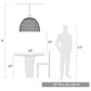 Golden Lighting Rue 8-Light Pendant in Matte Black, , large