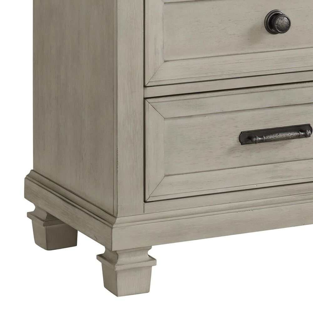 Mayberry Hill Farmington Queen Panel Bed with Two Nightstand in Medium Brown and Washed Stone, , large