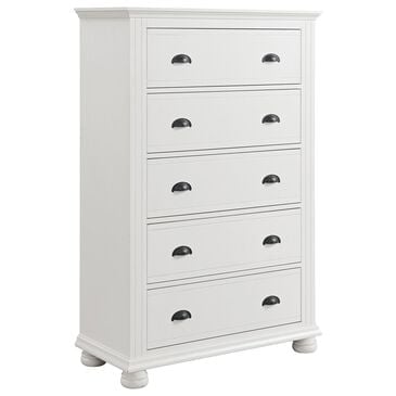 Mayberry Hill Kona 5-Drawer Chest in White, , large