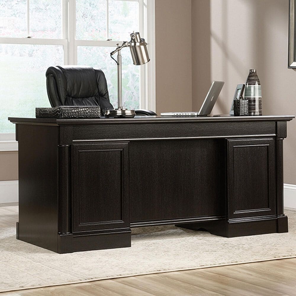 Sauder Palladia Executive Desk in Wind Oak, , large