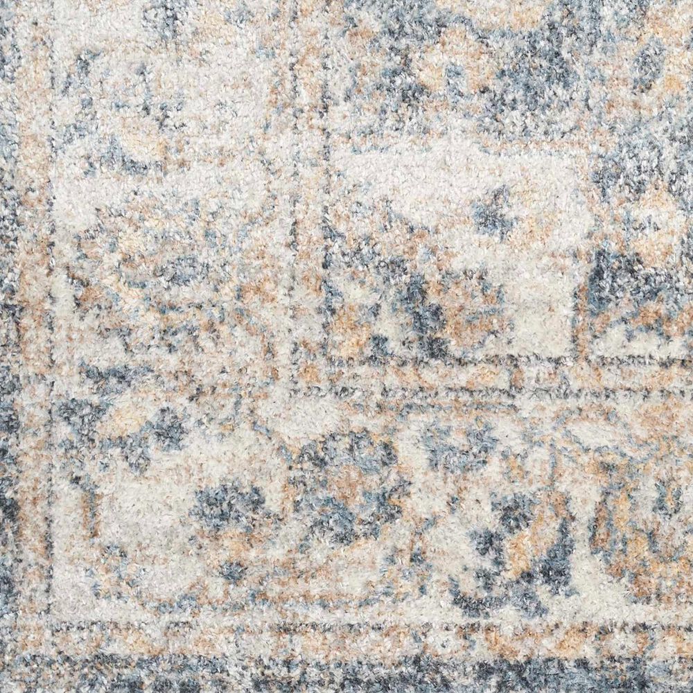 Nourison Astra Machine Washable 2&#39;2&quot; x 10&#39; Grey and Blue Runner, , large