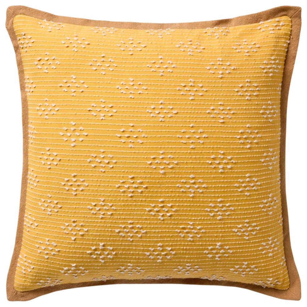 Loloi 20" Square Throw Pillow in Red and Tan, , large