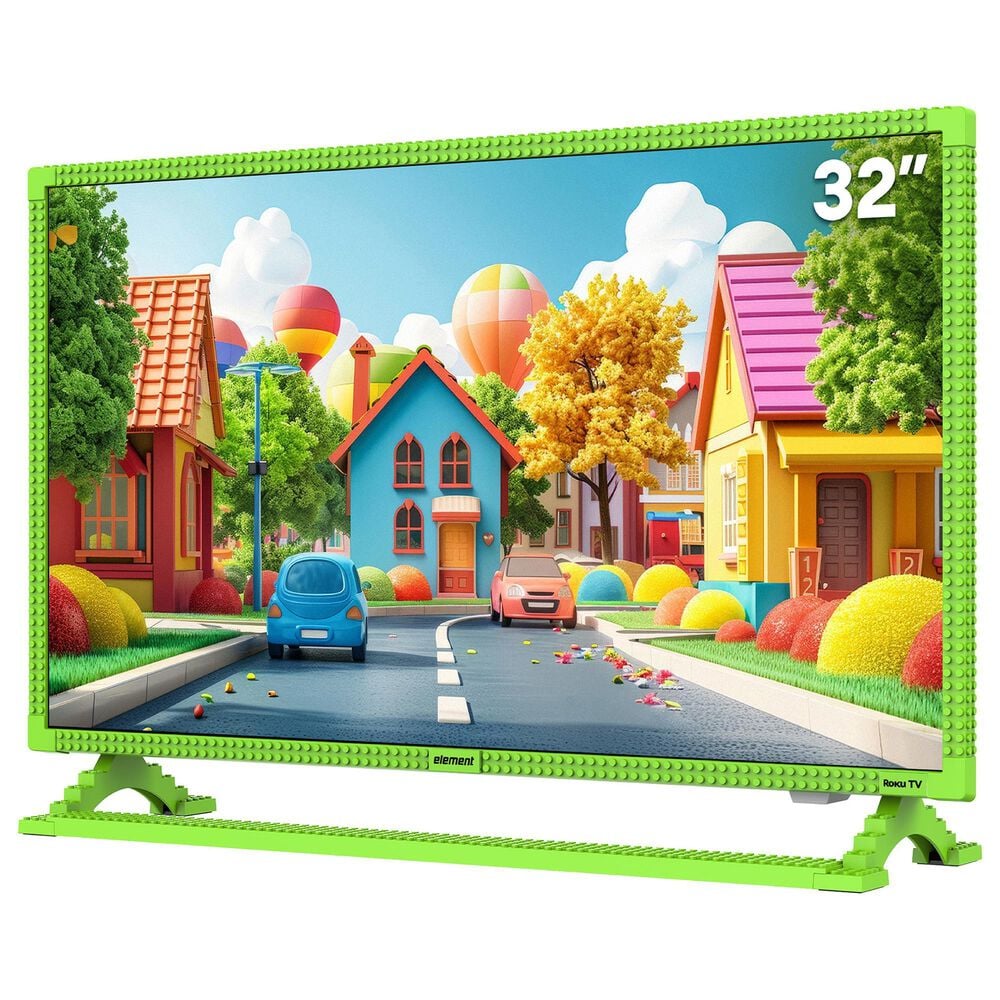 Element 32" Class 1080P FHD Building Block in Green - Smart Roku TV, , large