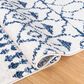 Safavieh Tulum 2" x 9" Ivory and Navy Runner, , large