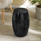 Hearth and Haven Outdoor Side Table with Built-In Solar Battery in Black, , large