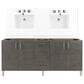 James Martin Vanities Metropolitan 72" Double Bathroom Vanity in Silver Oak and Chrome with 3 cm White Zeus Quartz Top and Rectangular Sinks, , large