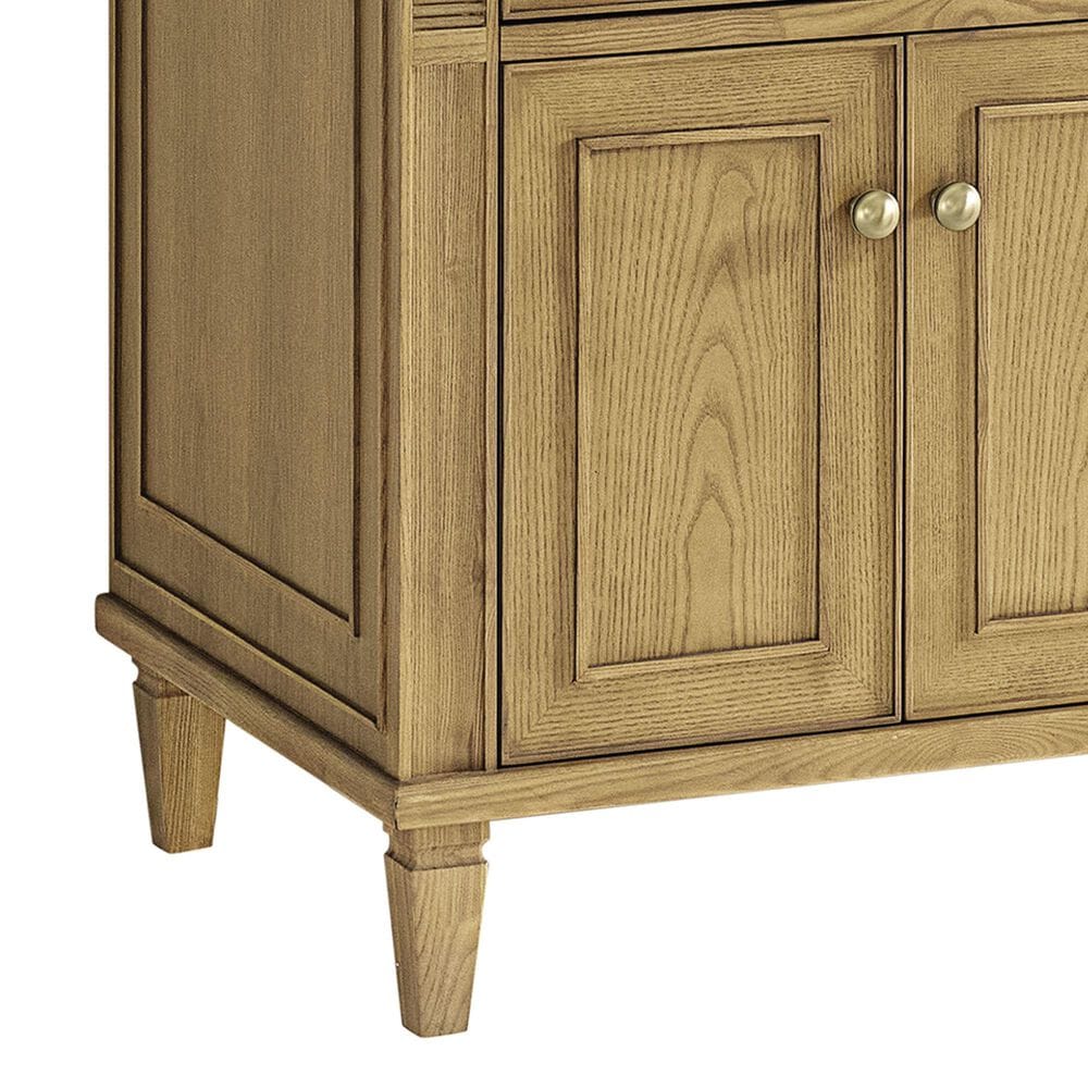 James Martin Vanities Lorelai 72&quot; Double Vanity in Light Natural Oak with 3 cm Carrara White Marble Top, , large