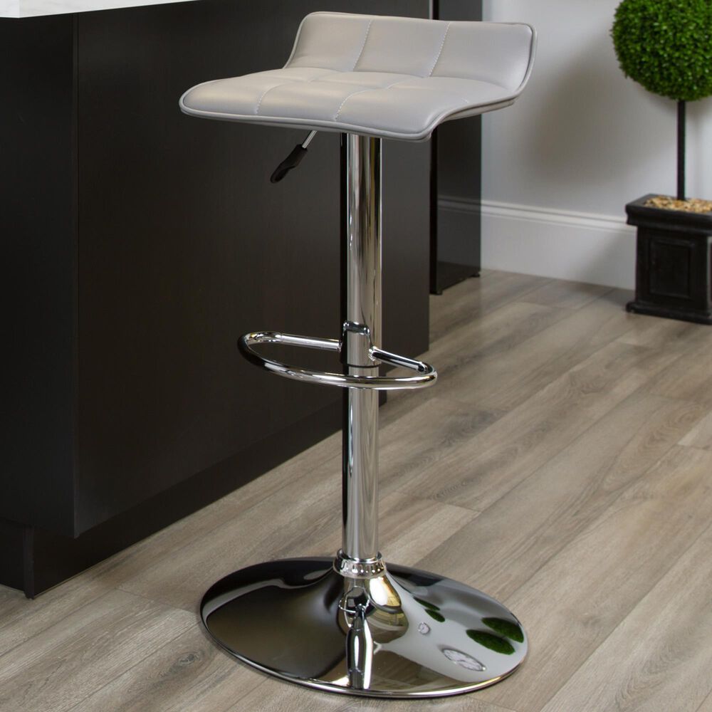 Flash Furniture Adjustable Height Barstool in Gray, , large