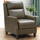 Barcalounger Ledger Leather Push-Back Recliner in Olive, , large