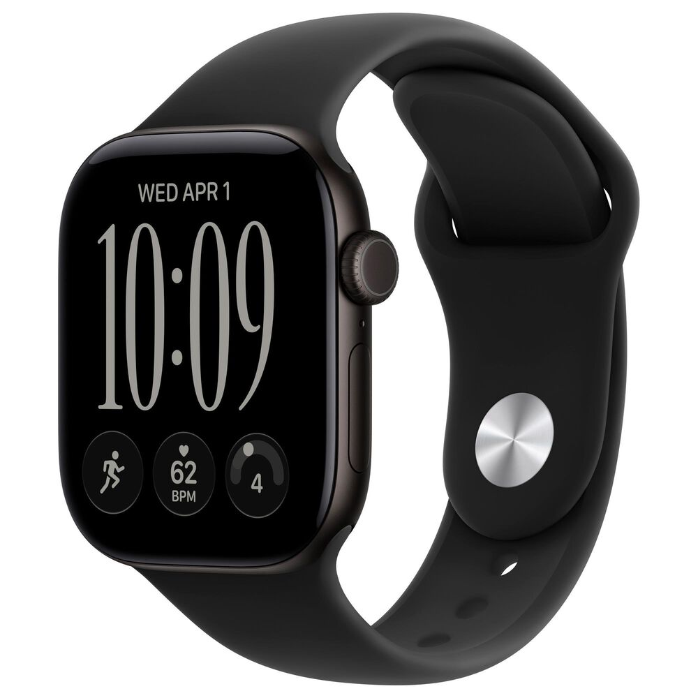 Apple Watch Series 12 (GPS) 42mm Black Aluminum Case with Black Sport Band - M/L, , large